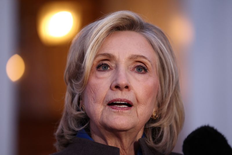 Former US Secretary of State Hillary Clinton speaks to the press after her a deposition with the House Oversight Committee as they investigate links to convicted sex offender Jeffrey Epstein, in Chappaqua, New York, on February 26, 2026. Clinton testified behind closed doors on Thursday before a congressional committee investigating the late convicted sex offender Jeffrey Epstein and his accomplice Ghislaine Maxwell. Former president Bill Clinton is scheduled to answer questions the following day from the Republican-led House Oversight Committee about his relations with Epstein, who died in a New York jail cell in 2019 while awaiting trial.