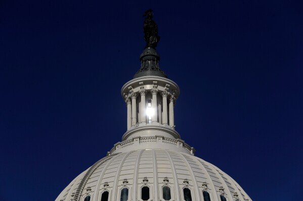 The U.S. Capitol is photographed Friday, Jan. 30, 2026, in Washington. (AP Photo/Rahmat Gul)