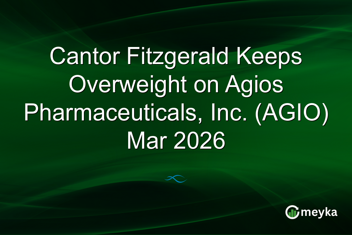 cantor-fitzgerald-keeps-overweight-on-agios-pharmaceuticals,-inc.-(agio)-mar-2026