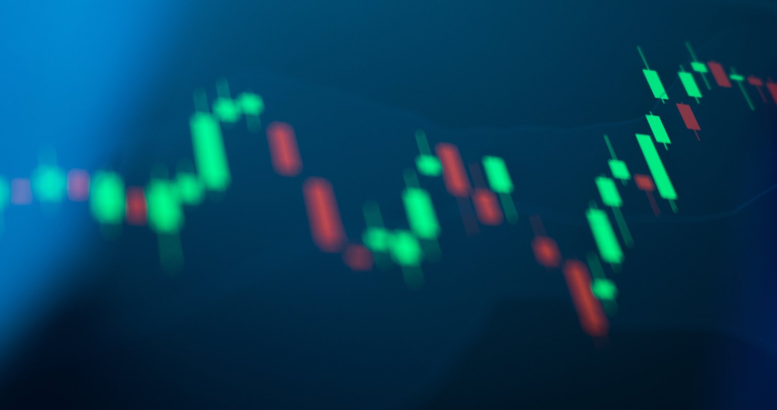 candlestick chart green red mixed higher