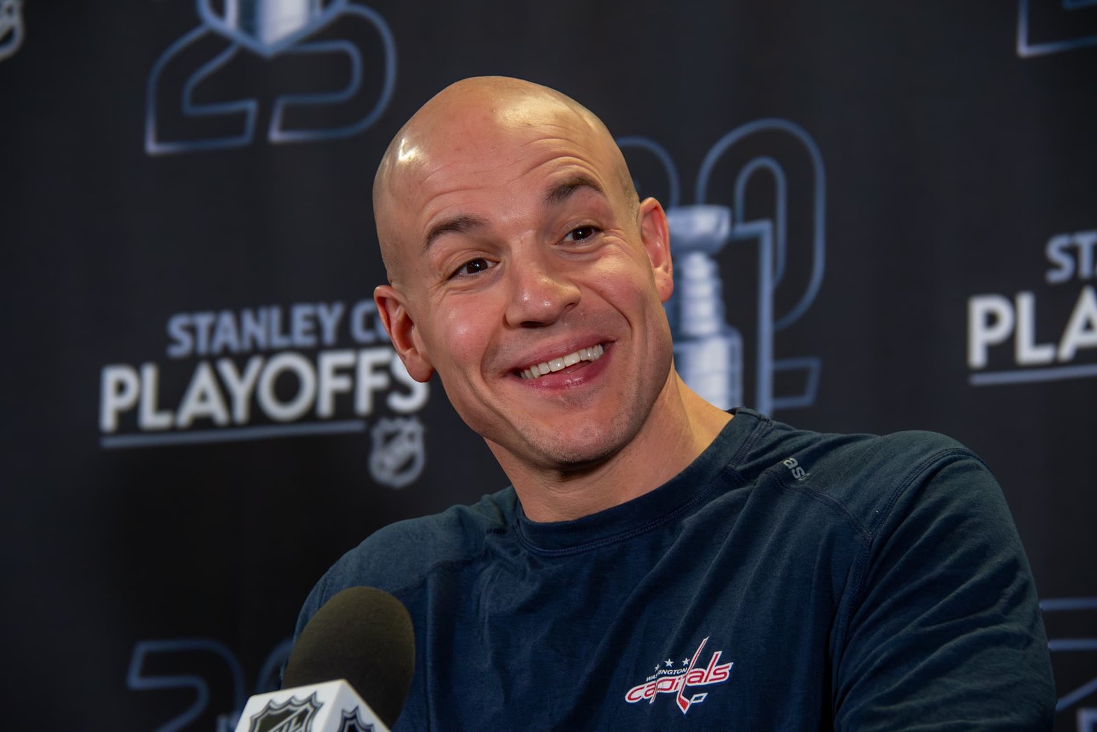 Spencer Carbery smiles during an interview