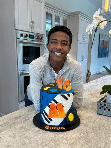 This photo provided b shows Biruk Silvers, on his 16th birthday at home in Chicago in April 2023. (via AP)   