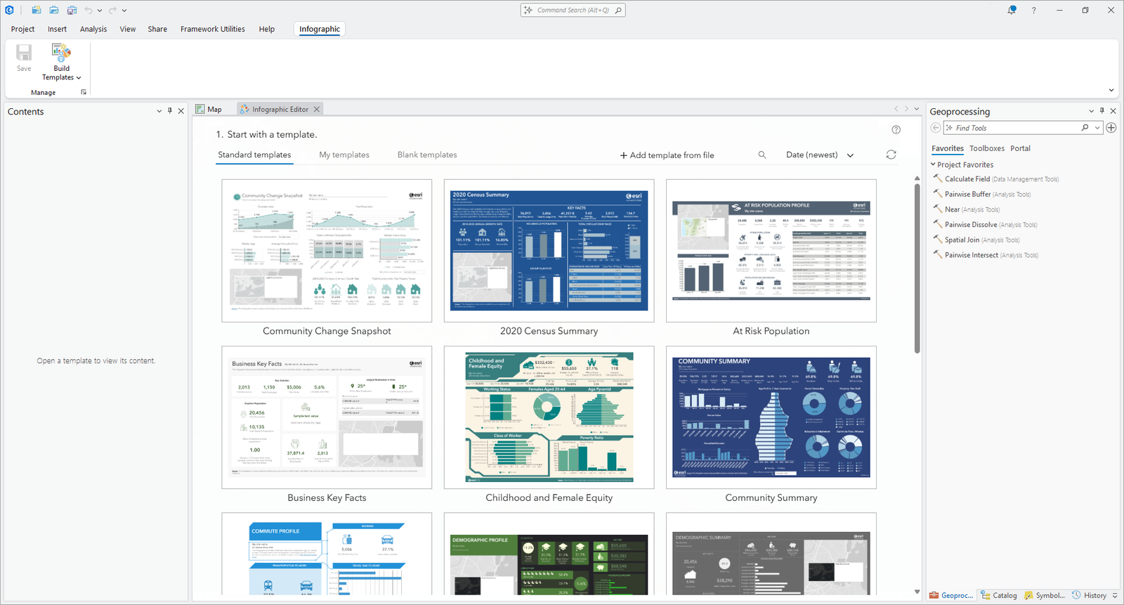 Infographic builder in Business Analyst Pro