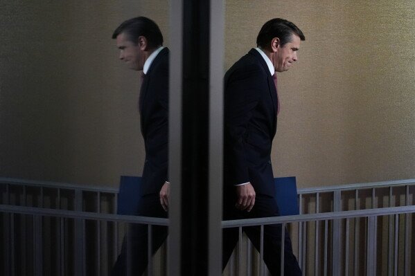 Acting U.S. attorney general Todd Blanche arrives for news conference at the Justice Department, May 4, 2026, in Washington. (AP Photo/Julia Demaree Nikhinson, File)