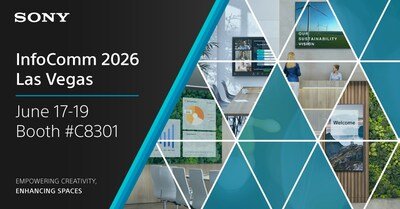 Sony Electronics is showcasing its vast portfolio of professional AV solutions June 17-19, 2026, at InfoComm in Las Vegas, at booth C8301. Attendees can expect to see Sony’s lineup of scalable innovations, including BRAVIA Professional LCD displays, Crystal LED video walls, business projectors, and SRG pan-tilt-zoom (PTZ) cameras in experiential settings, in addition to the company’s expanding partner network.