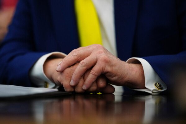 President Donald Trump speaks at an event about coal, Thursday, June 4, 2026, in the Oval Office of the White House in Washington. (AP Photo/Julia Demaree Nikhinson)