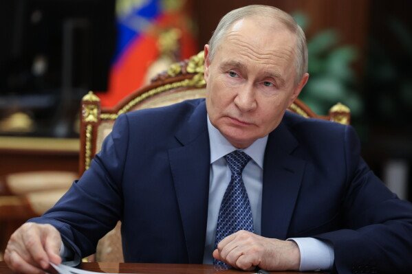 Russian President Vladimir Putin. (Vyacheslav Prokofyev/Sputnik, Kremlin Pool Photo via AP)