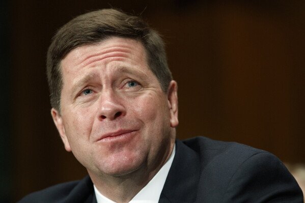 Securities and Exchange Commission Chairman Jay Clayton testifies to the Senate Committee on Banking, Housing, and Urban Affairs about oversight of the SEC in 2019. (AP Photo/Jacquelyn Martin)