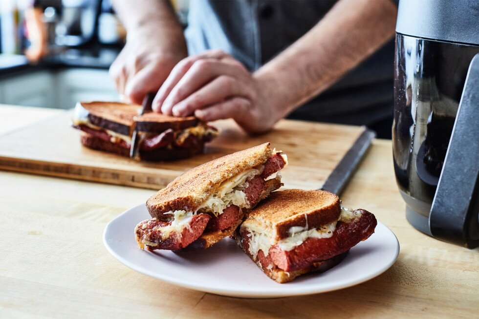 a-recipe-from-‘the-instant-air-fryer-bible’-for-a-hot-dog-reuben