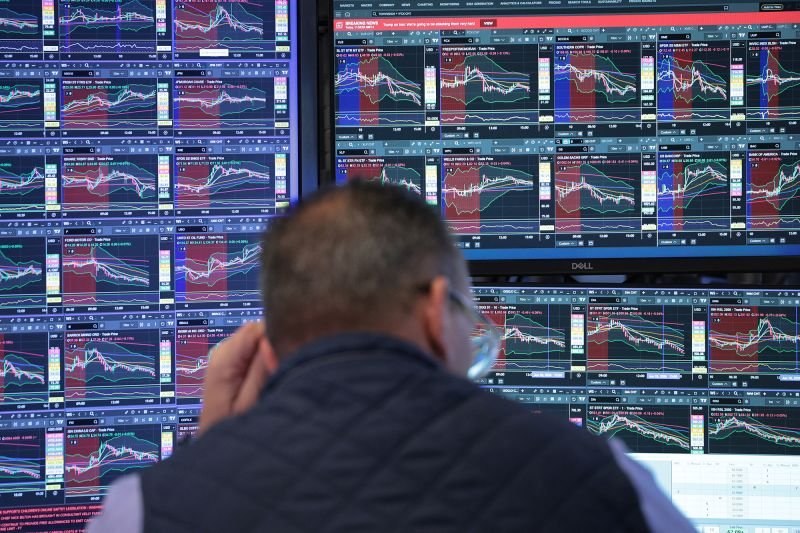 Traders work on the New York Stock Exchange floor on June 10, 2026 in New York City.