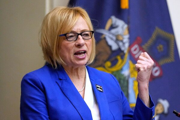 Democratic Gov. Janet Mills delivers her State of the State address, Jan. 30, 2024, at the State House in Augusta, Maine. (AP Photo/Robert F. Bukaty, File)