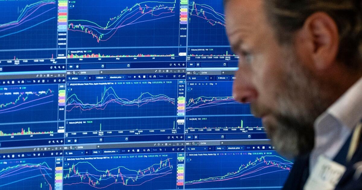 wall-street-slips-from-its-record-following-the-latest-weak-update-on-the-economy