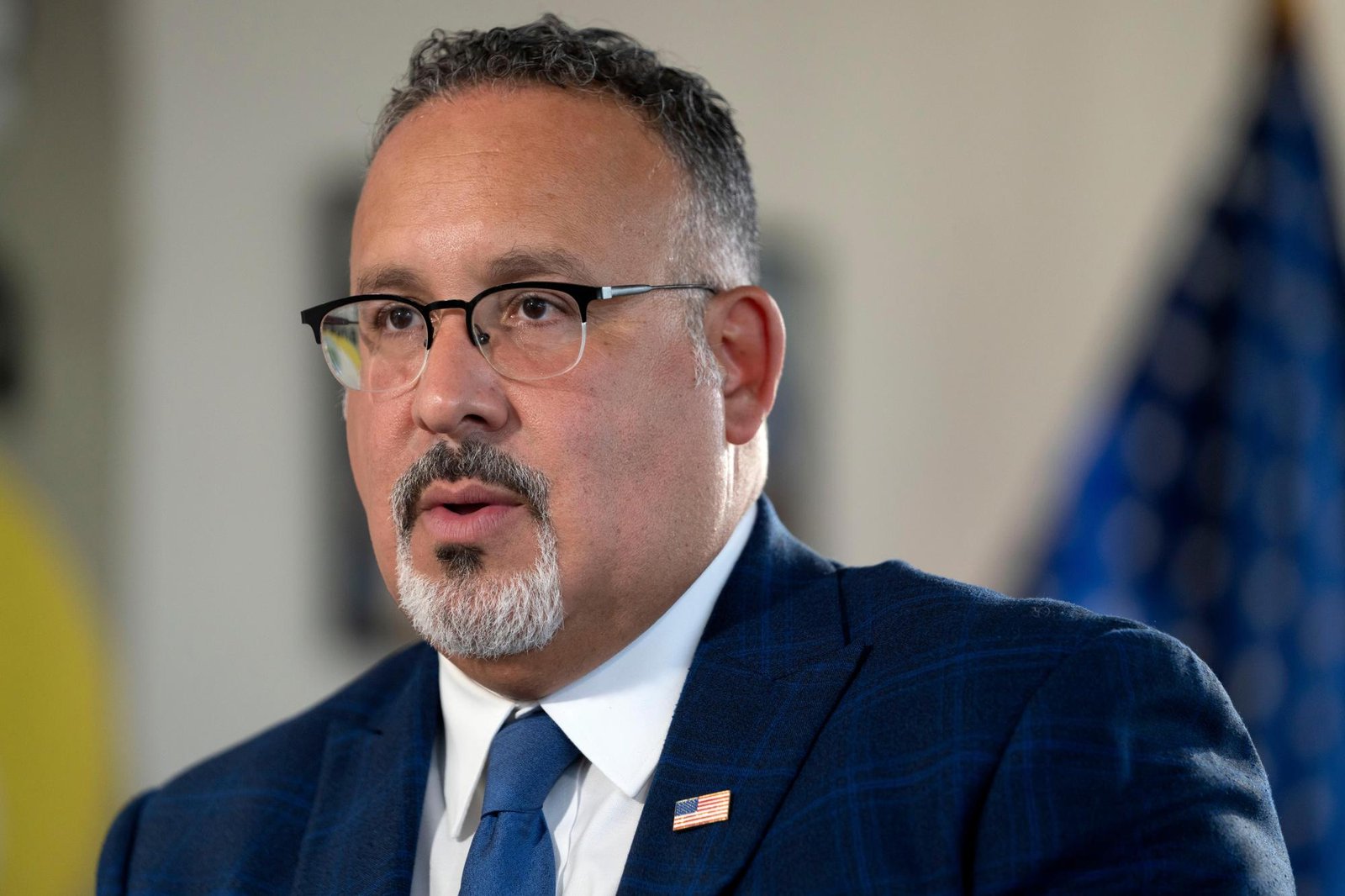 Former U.S. Education Secretary Miguel Cardona is heading a 40-member task force known as the Connecticut Careers Pathway Commission. The commission's report is expected by December 31, 2026. He is shown in Washington, D.C. during his tenure as U.S. education secretary. (Associated Press/Mark Schiefelbein)