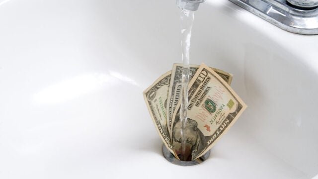 Money down the drain