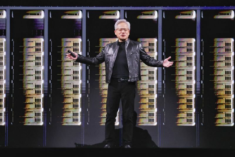 Nvidia CEO Jensen Huang speaks in Taipei on June 1, 2026.