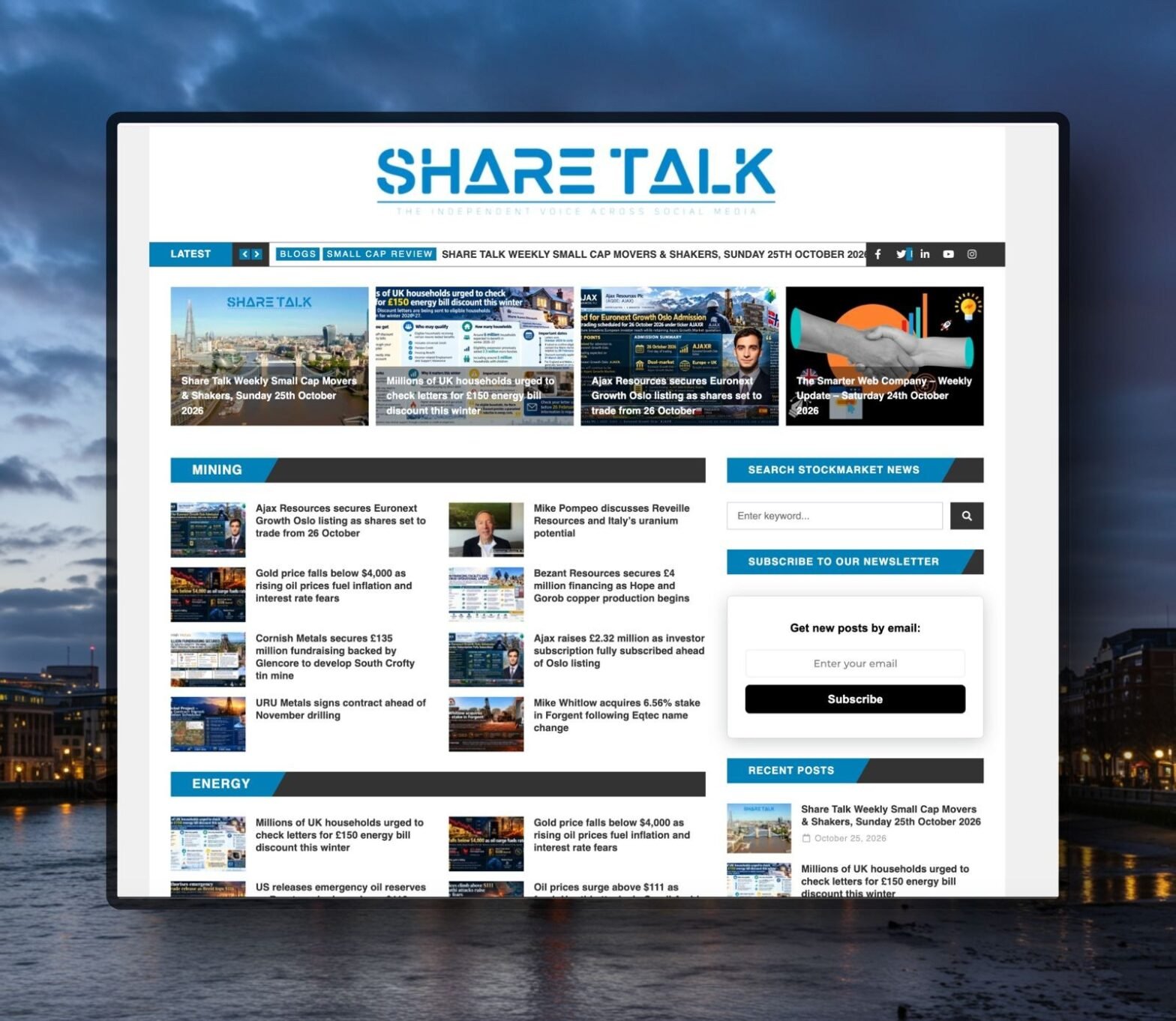 share-talk-weekly-stock-market-news-review,-sunday-25th-october-2026