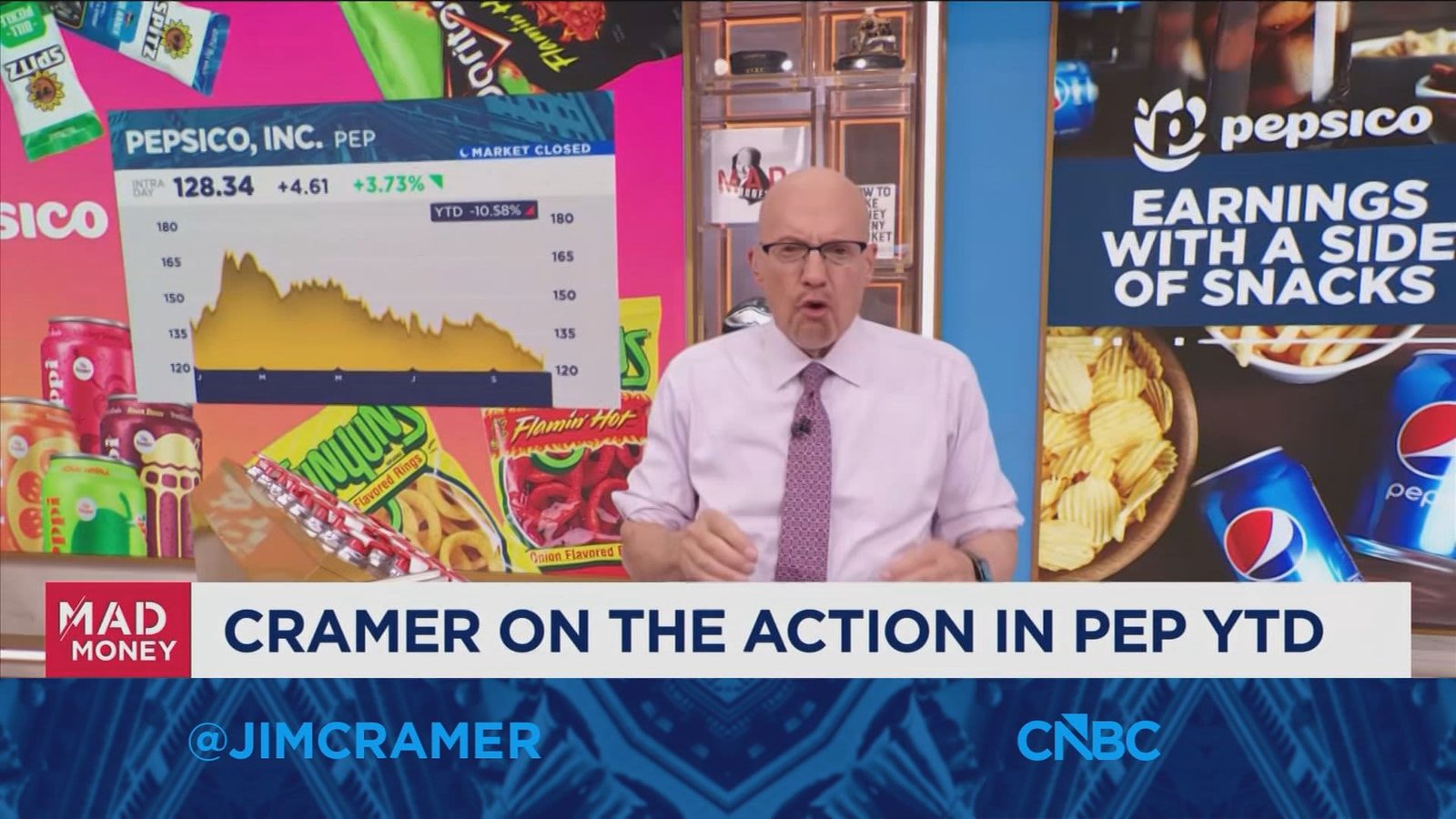 Jim Cramer talks what is moving PepsiCo's stock