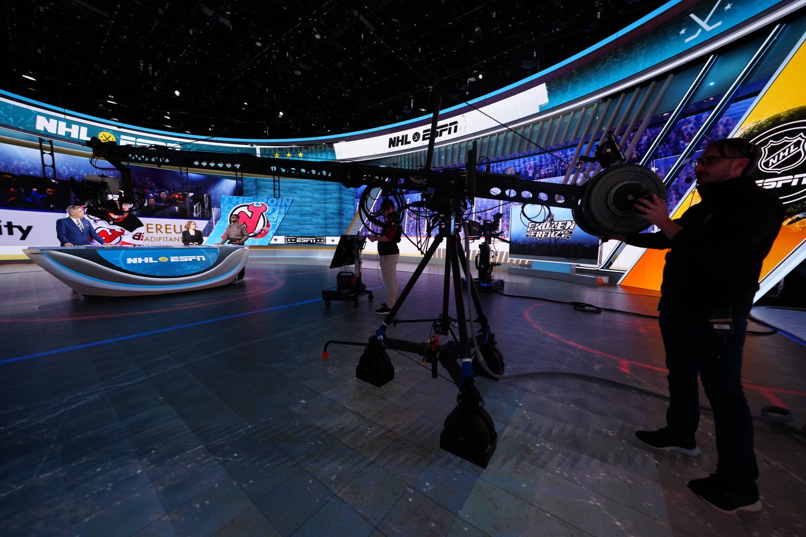 A look at ESPN's brand-new Studio W, which is complete with LED screens everywhere. (