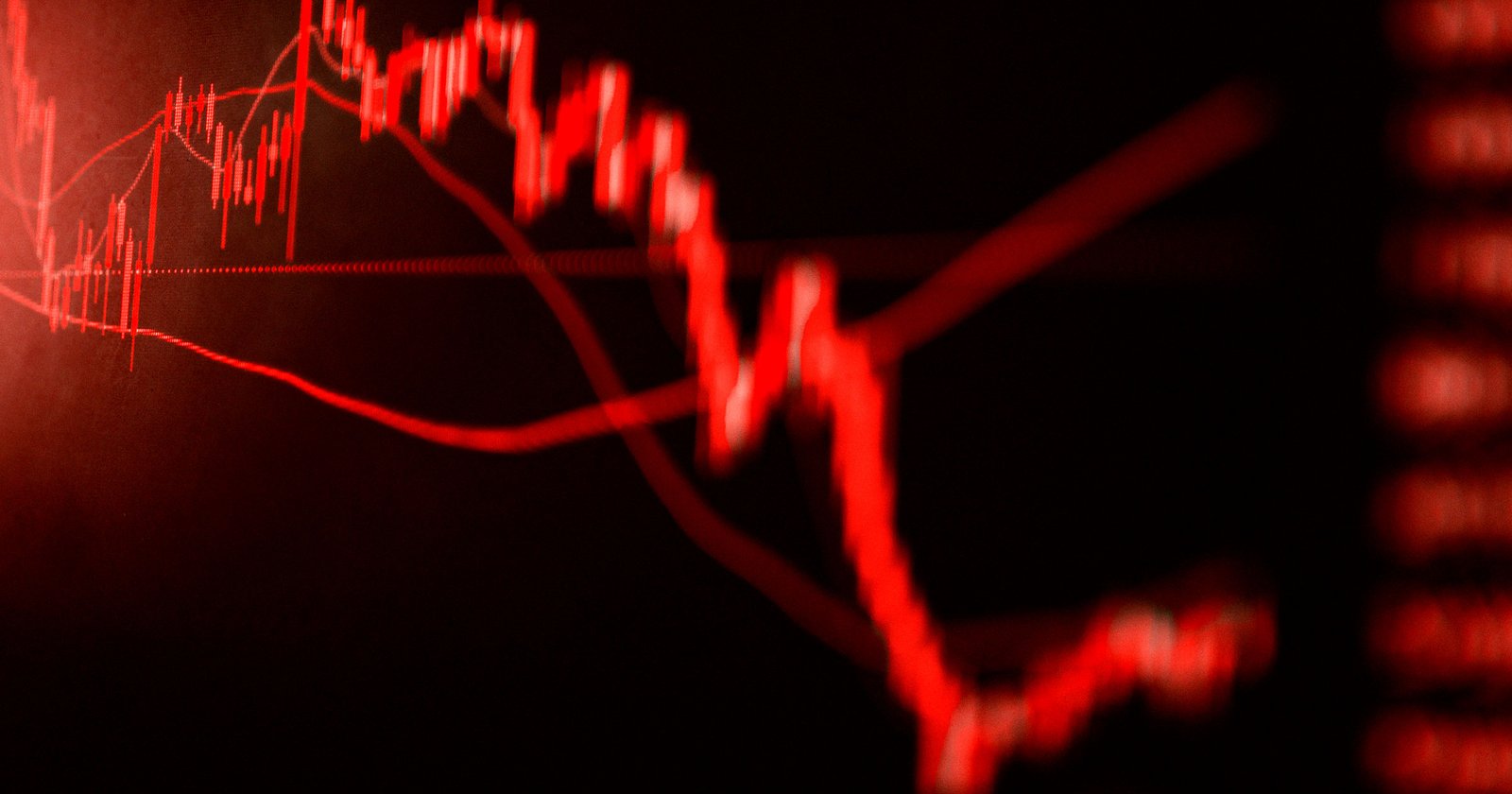 Red crashing market volatility.
