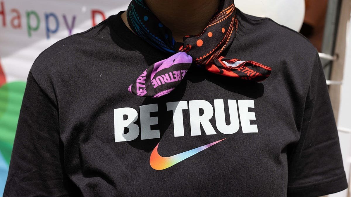 Nike representative at Tokyo Rainbow Parade 2023 in Tokyo, Japan.